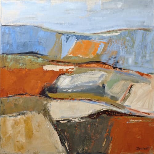 Prémices de l'été - Peinture abstraite originale - Paysage | Oil And Acrylic Painting in Paintings by Sophie DUMONT.