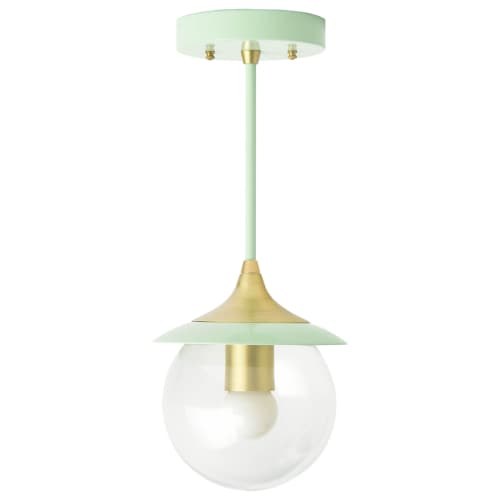 Alpine - Clear Globe | Pendants by Illuminate Vintage. Item made of brass