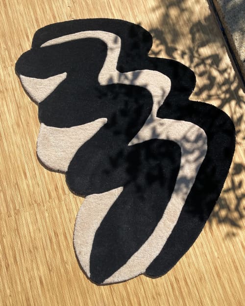 Zig Zag Hand Tufted Rug | Area Rug in Rugs by Jubi Rugs. Item made of wool with fiber