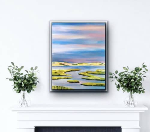 Marsh Ocean Dunes Sky | Prints by Neon Dunes by Lily Keller. Item made of canvas & paper