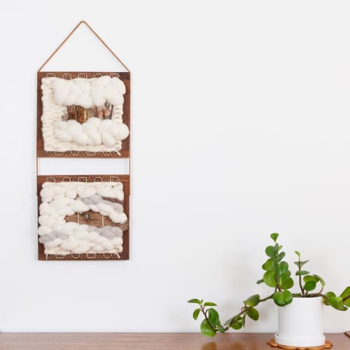 PENELOPE | Tapestry in Wall Hangings by Keyaiira | leather + fiber | Artist Studio in Santa Rosa. Item made of wood with wool