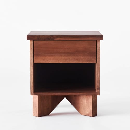 V Bedside Table Walnut | Work by District Loom