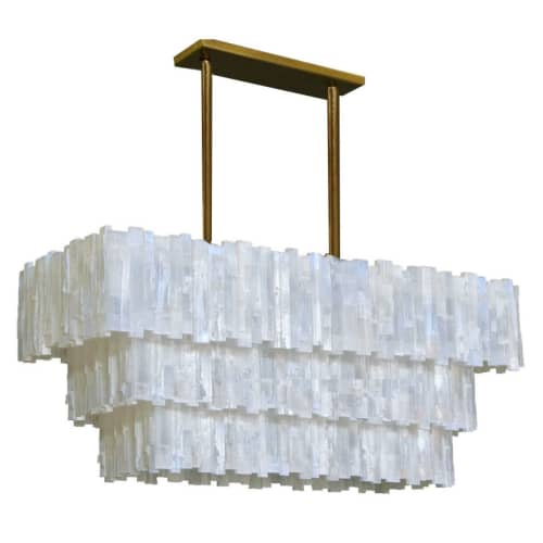 Alan Mizrahi IQ2874 Bnidrar Selenite 3 Tier | Chandeliers by Alan Mizrahi Lighting Design