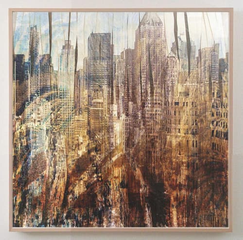 New York 56 – Contemporary Cityscape Painting | Mixed Media in Paintings by Dario Moschetta