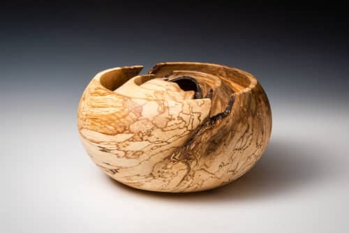 Spalted Birch Vessel | Decorative Objects by Louis Wallach Designs. Item composed of birch wood