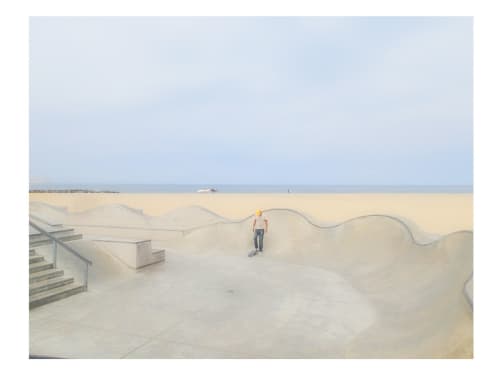 Concrete Waves + A Blue To Make The Ocean Jealous (Californi | Photography by She Hit Pause | Venice Beach Skatepark. in Los Angeles. Item made of paper