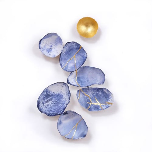 Indigo + Gold print - LIMITED EDITION | Prints by Elisa Sheehan. Item made of paper