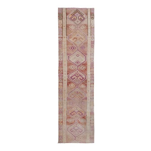 Vintage Anatolian Oushak Kars Handwoven Distressed | Area Rug in Rugs by Vintage Pillows Store. Item made of cotton with fiber