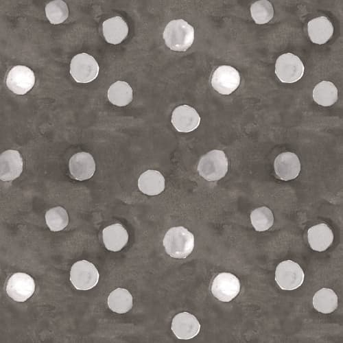 Polka, Noir | Fabric in Linens & Bedding by Philomela Textiles & Wallpaper. Item composed of linen