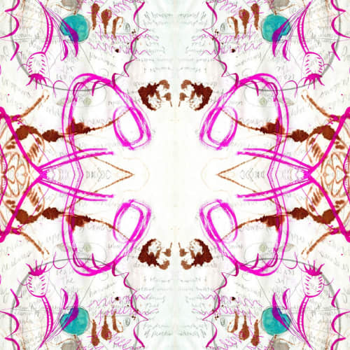 Lesson No. 10, Fuchsia | Fabric in Linens & Bedding by Philomela Textiles & Wallpaper. Item made of canvas