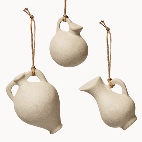 Vessel Ornaments in Stoneware | Decorative Objects by Franca NYC. Item composed of stoneware compatible with boho and minimalism style