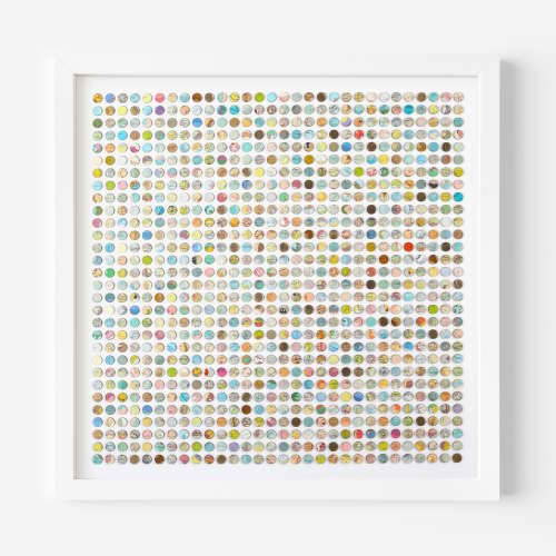Nine Hundred Map Dots Collage With Gold Leaf | Paintings by Amelia Coward