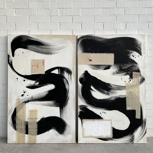 Intentionally Slow | Mixed Media by Lizzie DiSilvestro. Item compatible with contemporary and japandi style