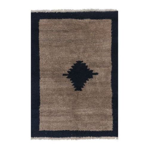 Vintage Wool Turkish Shaggy Tulu Rug 4'5'' X 6'3'' | Area Rug in Rugs by Vintage Pillows Store