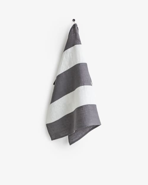 Zero-waste Striped Linen Tea Towel | Linens & Bedding by MagicLinen. Item composed of fabric