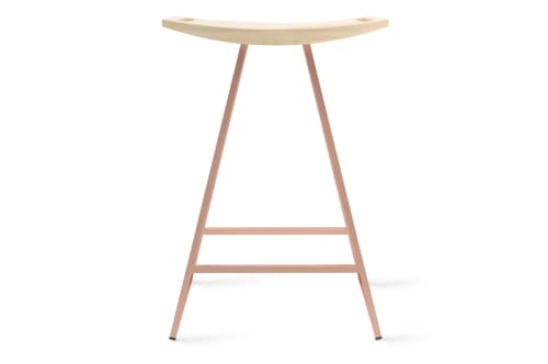 Roberts Counter Stool 24"H | Chairs by Tronk Design. Item composed of maple wood and steel