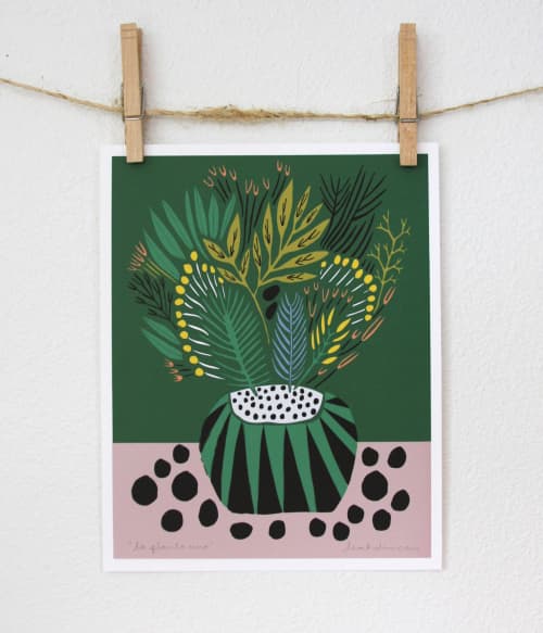 La Planta Uno Print | Prints by Leah Duncan. Item composed of paper in mid century modern or contemporary style