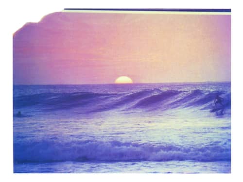Surfing In A Purple Sea | Photography by She Hit Pause. Item composed of paper