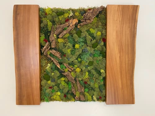 Moss Wall Artwork | Ornament in Decorative Objects by Carlberg Design. Item made of wood compatible with minimalism style