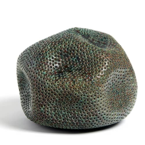 H: 10" w: 13" | Vase in Vases & Vessels by SKOBY JOE CERAMICS. Item composed of stoneware