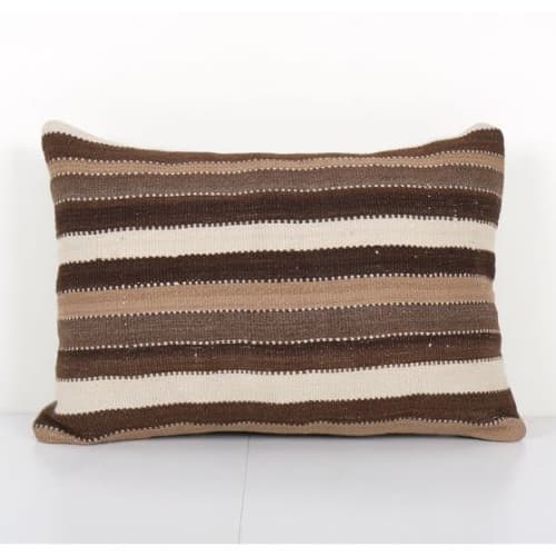 Handwoven Turkish Lumbar Kilim Pillow, Sofa Throw Pillow, He | Cushion in Pillows by Vintage Pillows Store