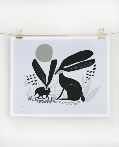 Us Print | Prints by Leah Duncan. Item made of paper compatible with mid century modern and contemporary style