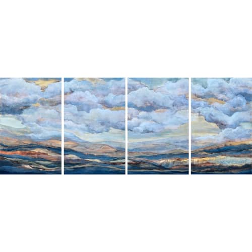 Expanse Series (120x48") | Paintings by Caroline Adams. Item made of wood works with contemporary & modern style