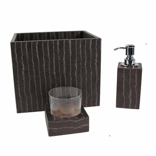 ASPEN (Bath Collection) | Toiletry in Storage by Oggetti Designs. Item made of wood
