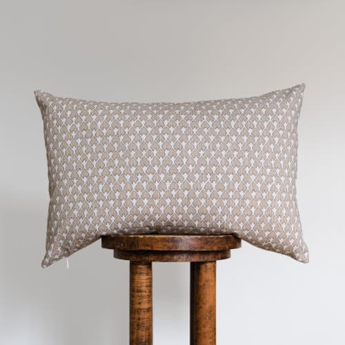 Camel Arrowhead Print Lumbar Pillow 16x24 | Pillows by Vantage Design