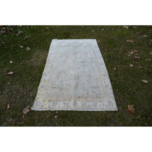 Vintage Anatolian Oushak Isparta Handwoven Distressed | Area Rug in Rugs by Vintage Pillows Store. Item made of cotton