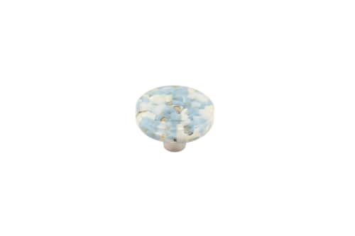 Pebbles Powder Sand Circle Knob | Hardware by Windborne Studios. Item made of stone with glass