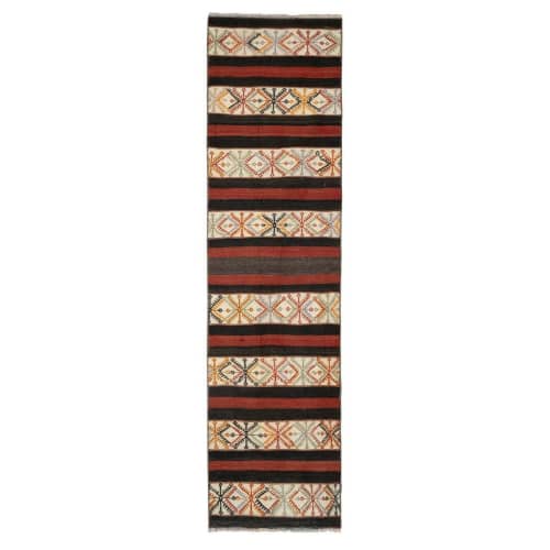 1970s Turkish Organic Kilim Runner 2'1" X 7'4" | Runner Rug in Rugs by Vintage Pillows Store. Item made of wool with fiber