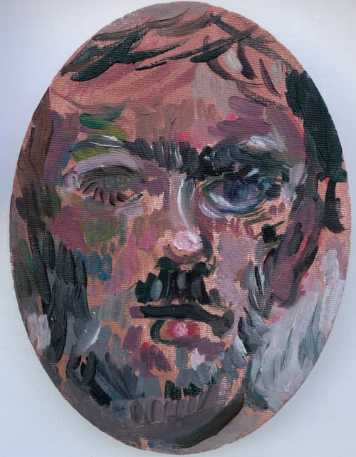 Oval Portrait | Oil And Acrylic Painting in Paintings by Eric Farache Artist