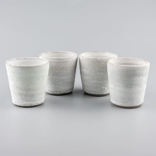 Cups Set Iomena | Drinkware by Svetlana Savcic / Stonessa. Item made of stoneware