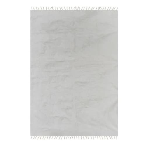Turkish White Shaggy Tulu Rug 5'4'' X 7'3'' | Area Rug in Rugs by Vintage Pillows Store