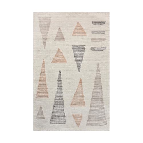 Handmade Jute Wool Flatweave, Neutral Ivory Area Carpet, Beige Textured Boho Decor | Area Rug in Rugs by Swiflo