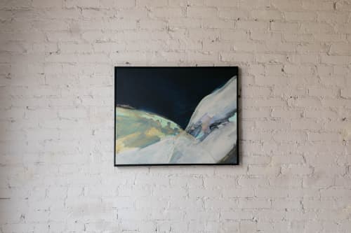 An Unclouded Summer Moon | Oil And Acrylic Painting in Paintings by Carrington Moore. Item composed of canvas