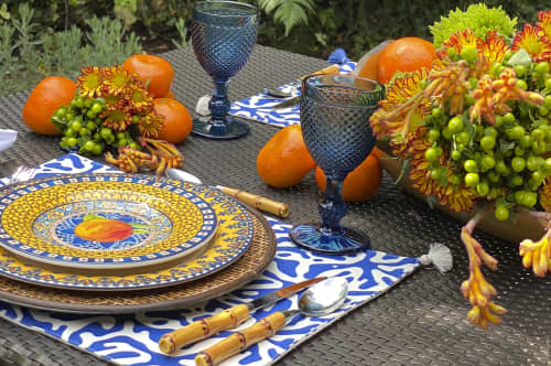 Navy Placemats | Tableware by OSLÉ HOME DECOR. Item made of fabric