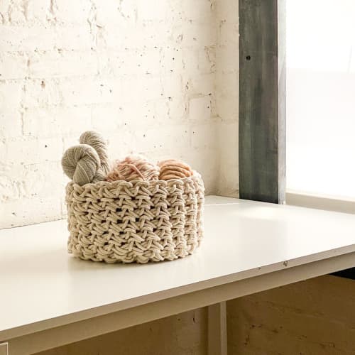 Rosalie Rope Basket | Storage Basket in Storage by Flax & Twine. Item composed of cotton & fiber