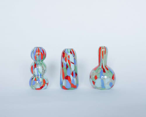 Glass Blown Snacktime Mini Vase | Vases & Vessels by Maria Ida Designs. Item made of glass