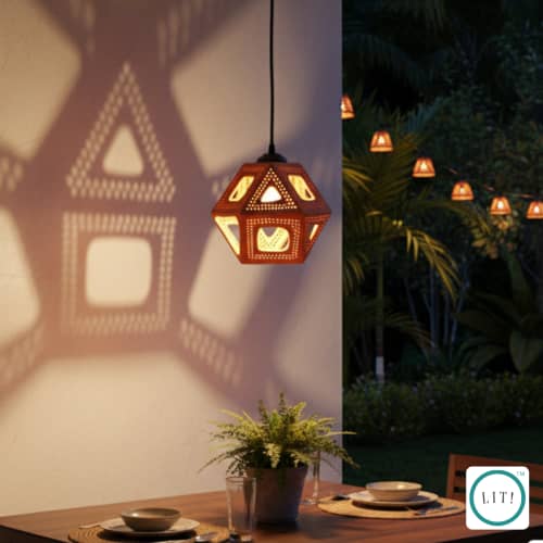 Diora Terracotta Pendant Lamp | Pendants by Lit Lamps - Sustainable Mindful Lighting. Item compatible with minimalism and mid century modern style