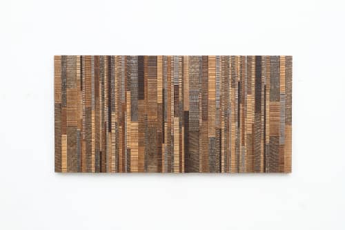 “Lost in the Forest” — Reclaimed Wood Wall Sculpture 48"x24" | Wall Hangings by Craig Forget. Item composed of wood in mid century modern or contemporary style