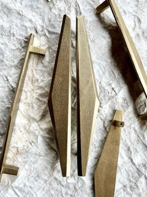 10" fragmented SKEW handle. Left and right hand sides. | Pull in Hardware by Shayne Fox Hardware. Item composed of metal