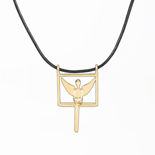 Gold Plated Angel Pendant | Sculptures by YENNY COCQ