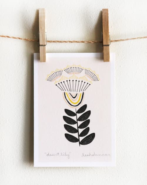 Desert Lily Print | Prints by Leah Duncan. Item made of paper works with mid century modern & contemporary style