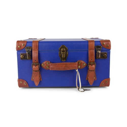 Cobalt Vintage Style Towel Crate | Toiletry in Storage by Rikan