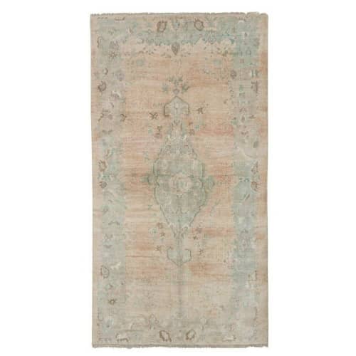 Vintage Hand-Knotted Central Anatolian Runner Traditional | Runner Rug in Rugs by Vintage Pillows Store. Item made of cotton with fiber