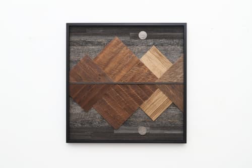 Mountain Reflection #3 | Wall Sculpture in Wall Hangings by Craig Forget. Item composed of wood compatible with mid century modern and contemporary style