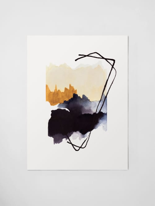 "Cave In The Mountains" Art Print | Prints in Paintings by Kim Knoll Art. Item composed of paper