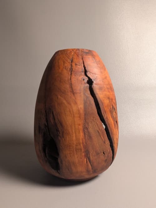 Plum Voids 3 | Ornament in Decorative Objects by Wood Alchemist Studio. Item composed of wood